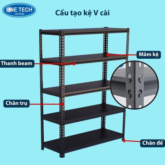 Cấu tạo chi tiết của kệ V cài Vũng Tàu