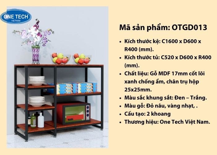 Kệ 2 khoang chất liệu MDF cao cấp