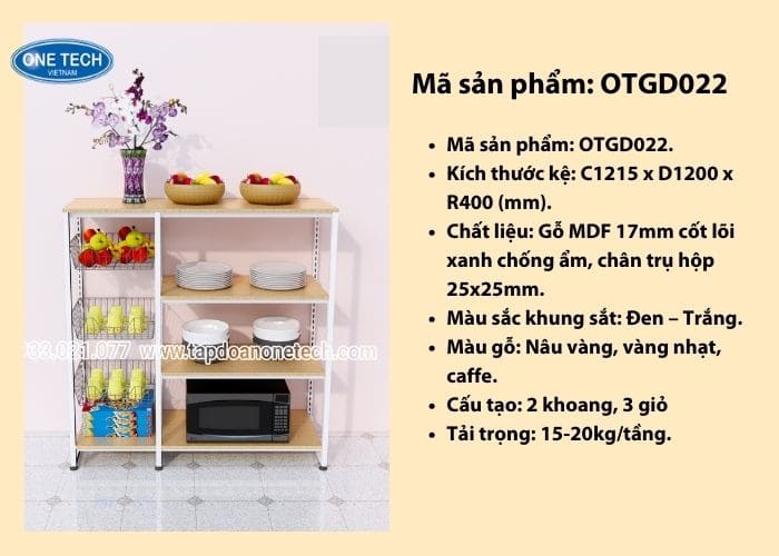 Kệ gia dụng Vũng Tàu 2 khoang kèm 3 giỏ